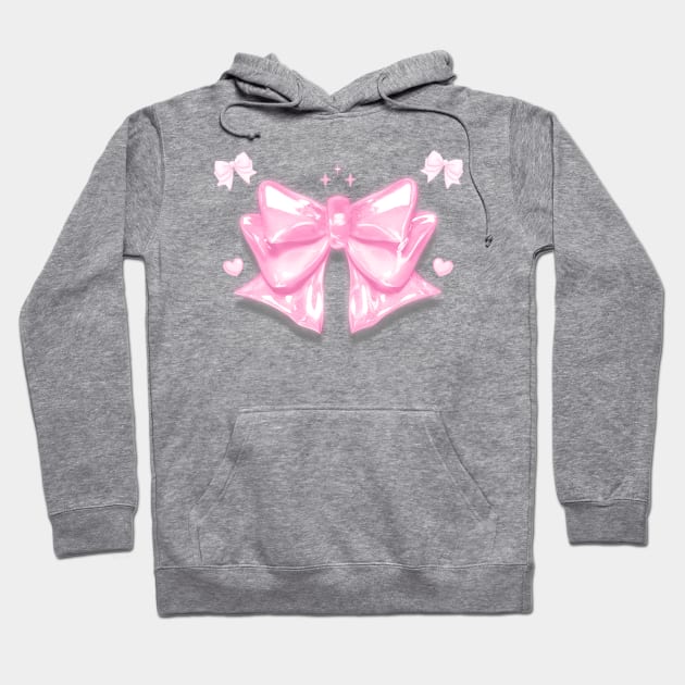 Coquette pink bow Hoodie by LANX